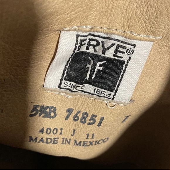 $438 FRYE Phillip Harness Tall Moto Brown Leather Riding Combat Cowboy Boots 5.5 - Picture 15 of 16